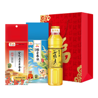 金龙鱼大米 臻选猫牙香丝米500g 长粒香丝苗米一级籼米 米油组合装礼盒 稻米油+米1kg+礼袋