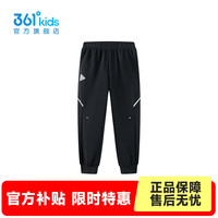 361°【商城同款】童装男童针织长裤年春季中大童裤子 经典黑 150