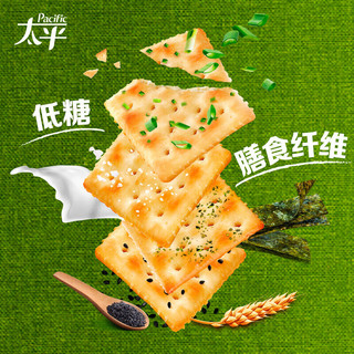 太平苏打饼干营养美味香葱味100g易消化含膳食纤维休闲零食早餐下午茶 全家福年货礼盒 1.2kg*1盒