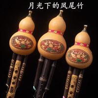 云南天然紫竹葫芦丝乐器降b调成人c调小零基础自学入门音准型 紫竹雕龙葫芦丝C调+6件套