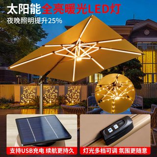 户外遮阳伞庭院伞露天阳台别墅花园大太阳伞棚商用室外摆摊罗马伞 【特价双吊杆】2.2米方形+180斤带轮水箱