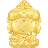 周生生 黄金足金Charme生肖马本命佛大势至菩萨转运珠(配绳需另购)93631C