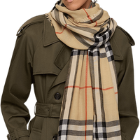 BURBERRY 【秋冬】100%绵羊毛经典格纹英伦风围巾披肩7天无忧退换