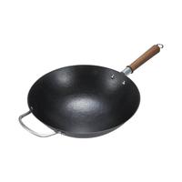 王源吉 古法手工 铸铁锅+副耳+玻璃盖