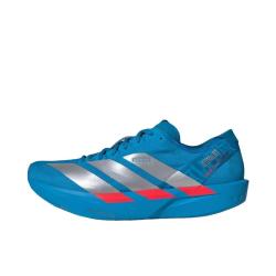 adidas ADIZERO TAKUMI SEN 11 跑鞋 竞速 轻便减震 金属玻纤柱 男款/太阳能蓝/金属银/亮红色 41⅓