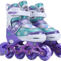 迪士尼 轮滑鞋女童溜冰鞋男童可调滑冰鞋套装旱冰鞋滑轮鞋