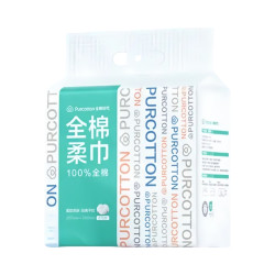 全棉时代 100%棉壁挂式洗脸巾270抽*3提 20*20CM