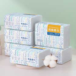 全棉时代 平纹纯棉柔巾 加厚加柔 一次性干湿两用 6包