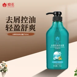 蜂花 生姜皂角精华    去屑控油洗发水 无硅油 舒爽轻盈 750ml*1 瓶