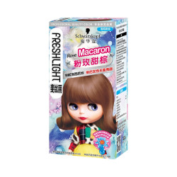施华蔻 斐丝丽 潮流细腻泡泡染发剂 彩染免漂 丰盈亮丽 1盒 粉玫甜棕