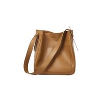 GGN2024时尚真皮女包包高级感小众复古大容量单肩斜挎水桶包