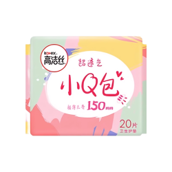 高洁丝 卫生巾 日用小Q包迷你护垫 超薄 纯棉 3包护垫 150mm 60片
