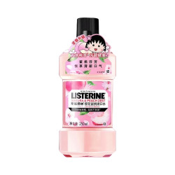 李施德林 果味精油漱口水 清新口气 无酒精 便携 1瓶 樱花蜜桃500ml
