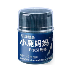 小鹿妈妈 FAWN MUM/小鹿 竹炭牙线棒 温和清洁 细滑剔圆线 高拉力 6盒300支