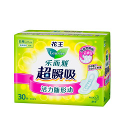 乐而雅 花王/乐而雅 超瞬吸纤巧立围卫生巾 护翼型 量多日用 22.5cm30片