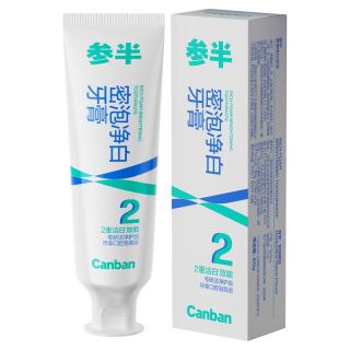 参半 密泡净白牙膏美白亮白去黄去渍温和清新除口臭清洁去牙垢60g