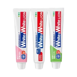 狮王 White&White小苏打美白牙膏 3支共360g（白桃+青柠+葡萄）