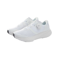 京东京造【御风】运动鞋男士夏季透气抗菌自动旋钮缓震跑步鞋男 白色 43 电光白【自动旋钮系带】