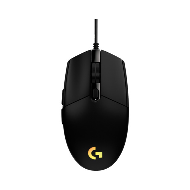 罗技 G102 二代 有线鼠标 RGB流光灯效 轻量化设计 宏程 黑色