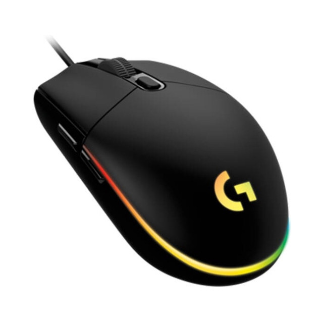罗技 G102 二代 有线鼠标 RGB流光灯效 轻量化设计 宏程 黑色