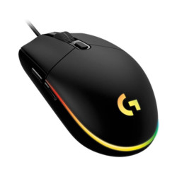 罗技 G102 二代 有线鼠标 RGB流光灯效 轻量化设计 宏程 黑色