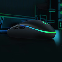 罗技 G102 二代 有线鼠标 RGB流光灯效 轻量化设计 宏程 黑色