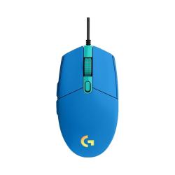 罗技 G102 二代 有线鼠标 RGB流光灯效 轻量化设计 宏程 蓝色