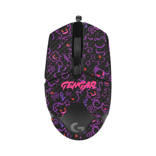 罗技 G102 二代 有线鼠标 RGB流光灯效 轻量化设计 宏程 黑色+耿鬼防滑贴