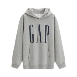 Gap 套头抓绒长袖连帽卫衣 2025AW 浅灰 2XL