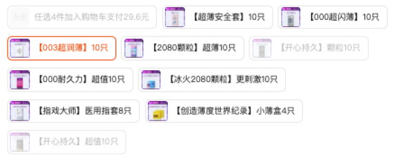 名流 玻尿酸安全套10只 多款任选