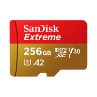 闪迪 Extreme TF内存卡 A2 U3 V30 适用大疆pocket3 运动相机无人机 256GB 读速190M/S
