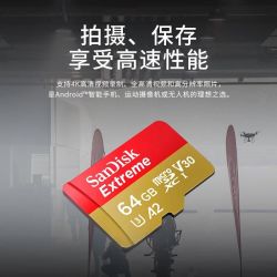 闪迪 Extreme TF内存卡 A2 U3 V30 适用大疆pocket3 运动相机无人机 512GB 读速190M/S