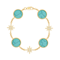 APM Monaco湖蓝色Meteorites手链金黄色手饰 湖蓝色手链M码（18.5CM）