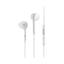 漫步者 H180Plus 半入耳式有线耳机 带麦 高音质 音乐 白色