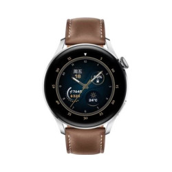 华为 WATCH 3 Pro New棕色真皮表带运动智能eSIM独立通话