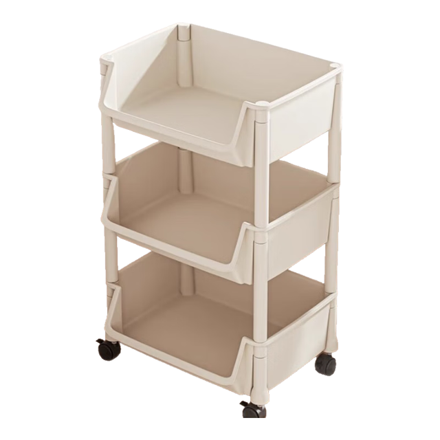勤王阁 置物架小推车 3层白色