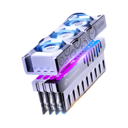 OC LAB Vortex DDR5 台式机内存条 RGB灯条 银色 带独立风扇 套条64G×4