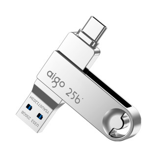 爱国者 U353 USB3.2 U盘 高速传输 双接口 多平台兼容 银色