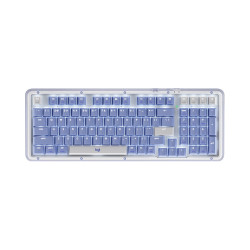 罗技 ALTO KEYS K98M 机械键盘 98键 双模 背光 透明外壳 大理石轴 蓝紫色