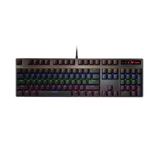 雷柏 V500PRO 机械键盘 有线 104键 游戏电竞 混光 黑色