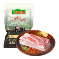 移动端、京东百亿补贴：壹号土 黑猪新鲜土猪猪肉梅花肉五花肉排骨猪蹄肉片3斤慢养300天 五花肉 1500g