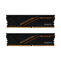 阿斯加特 16GB(8GBx2) DDR4 3200 台式机内存条 金伦加&TUF 精选颗粒C18 黑橙甲
