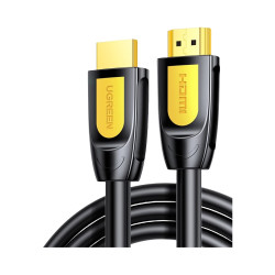 绿联 HD101 HDMI2.0转HDMI2.0公对公视频线 加粗线径 高清显示 黄黑头-圆线 2米