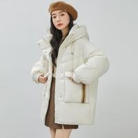鸭鸭 冬季女士羽绒服防寒保暖90绒宽松舒适休闲连帽羽绒服女
