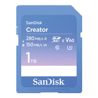 闪迪 Sandisk 创作者 SD高速内存卡 6K视频专用V60 U3微单/单反相机高速连拍存储卡 大容量micro sd卡 1