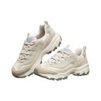 斯凯奇（Skechers）女鞋春季奶茶熊老爹鞋厚底增高复古运动休闲鞋149238 QQ豆乳/NAT 38.5 尺码偏大，选小半码