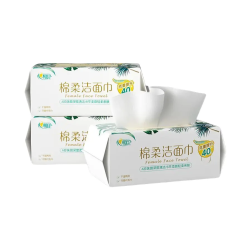心相印 加厚抽取式洗脸巾 干湿两用 珍珠纹擦脸 70抽12包
