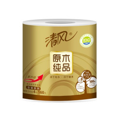 清风 金装原木纯品卷纸 加厚 家用 实惠装 10卷