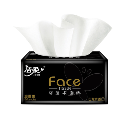 洁柔 黑Face系列 抽纸 3层 L大码 古龙水香 可湿水 18包