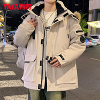 YAYA/鸭鸭羽绒服 大毛领 男士羽绒服 卡其色 L /175